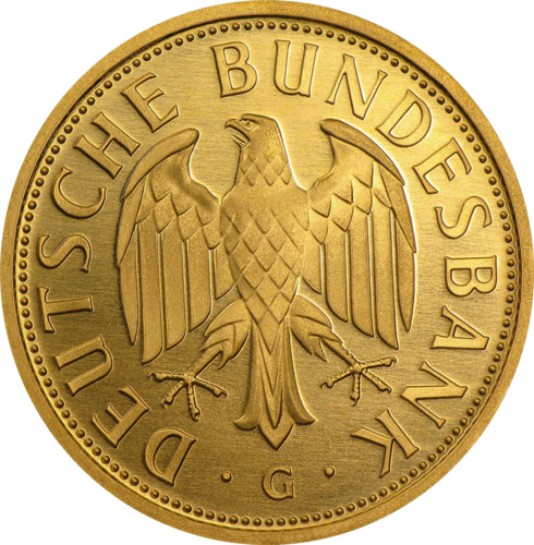 1 марка Германия 2001 золотая монета (2)