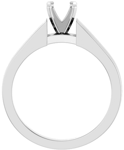 14K White 5.2 mm Round Solitaire Engagement Ring Mounting (2)