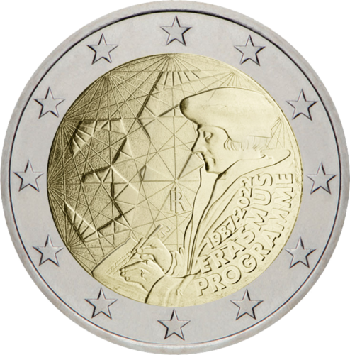 2022 Itālija Erasmus 35. gadadienai veltīta 2 eiro BU monēta (3)