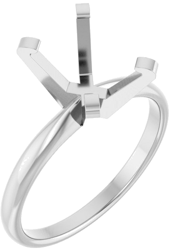 Sužadėtuvių Žiedas „Solitaire“ 585 Baltojo Aukso Emerald 9mm x 7mm (1)