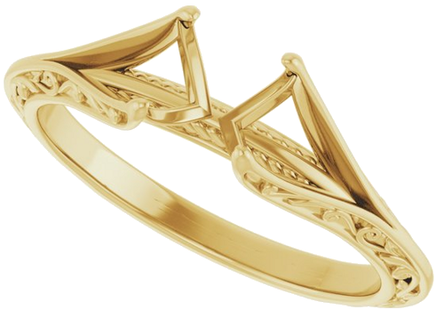 Sužadėtuvių Žiedas „Solitaire“ 585 Geltonojo Aukso Round 6.5mm (5)