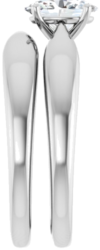 14K White  7x5 mm Oval Solitaire Engagement Ring Mounting (9)