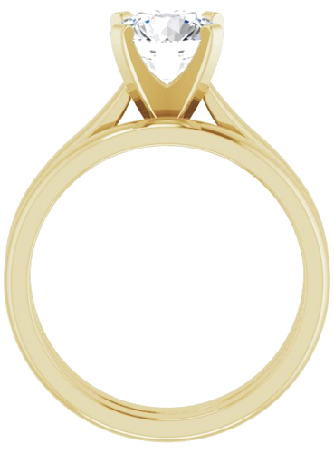 14K Yellow 7.5 mm Round Solitaire Engagement Ring Mounting (6)