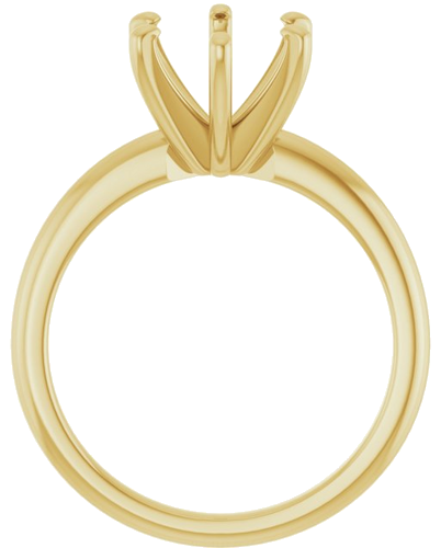 14K Yellow  10x8 mm Oval Solitaire Engagement Ring Mounting (2)