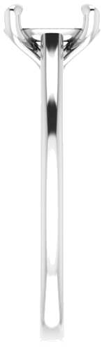 14K White  8x6 mm Oval Solitaire Engagement Ring Mounting (4)