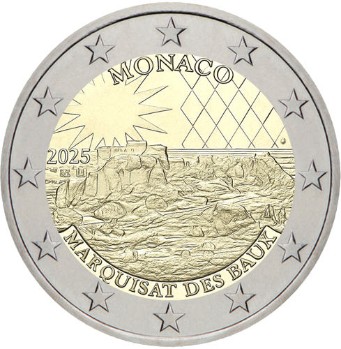 2025 Monaco Marquis of Baux 2 euro coin (2)