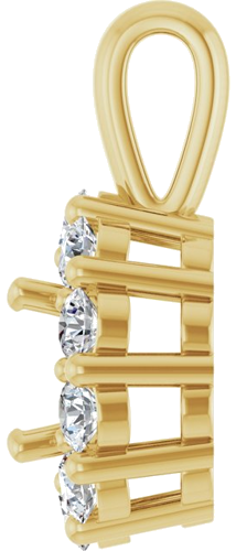 Pakabukas „Halo-Style“ 585 Geltonojo Aukso Round 5.2mm (3)