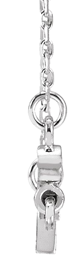 Sterling Silver 2 mm Round Sideways Cross 16-18  Necklace Mounting (2)