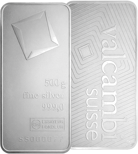 500 g Silver Bar Valcambi (Minted) (2)