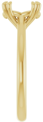 14K Yellow 9x7 mm Oval Solitaire Engagement Ring Mounting (4)