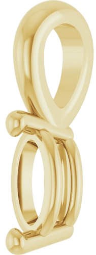 Pakabukas „Solitaire“ 585 Geltonojo Aukso Oval 5mm x 3mm (2)