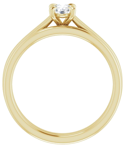 14K Yellow  6x4 mm Oval Solitaire Engagement Ring Mounting (7)