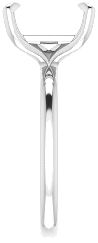 Platinum  10x8 mm Emerald Solitaire Engagement Ring Mounting (4)