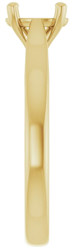 14K Yellow 7x5 mm Oval Engagement Ring Mounting (4)