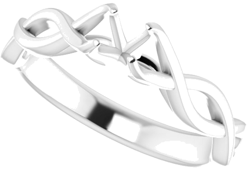 14K White 4.4 mm Round Solitaire Engagement Ring Mounting (5)