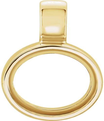 Pakabukas „Oval Bezel-Set“ 585 Geltonojo Aukso Oval 8mm x 6mm (1)
