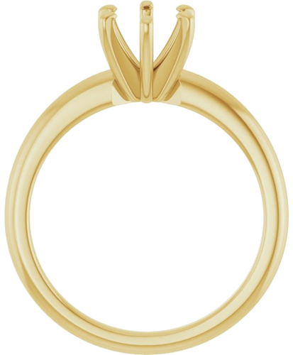 14K Yellow  8x6 mm Oval Solitaire Engagement Ring Mounting (2)