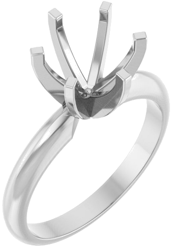 Sužadėtuvių Žiedas „Light Solitaire“ 950 Platinos Round 7.8mm x 8.6mm (1)