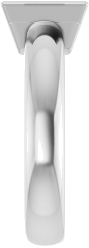 14K White 7 mm Square Engagement Ring Mounting (4)
