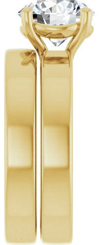 14K Yellow 8.2 mm Round Solitaire Engagement Ring Mounting (9)