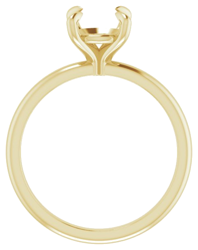 14K Yellow  7.4 mm Round Solitaire Engagement Ring Mounting (2)