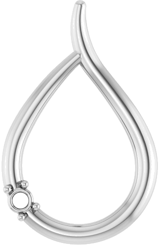 Pakabukas „Family Freeform“ 585 Baltojo Aukso Round 2.5mm (1)