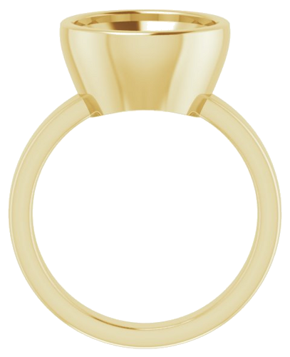 14K Yellow 11 mm Round Solitaire Engagement Ring Mounting (2)