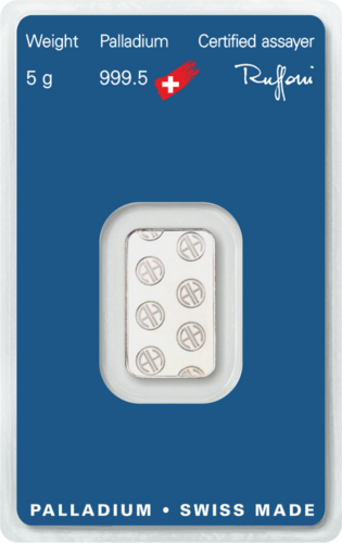5 гр. Паладиево кюлче .995 Argor-Heraeus Швейцария (2)