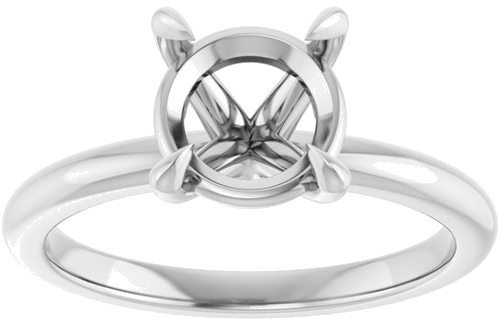 Sužadėtuvių Žiedas 585 Baltojo Aukso Round 8mm (3)