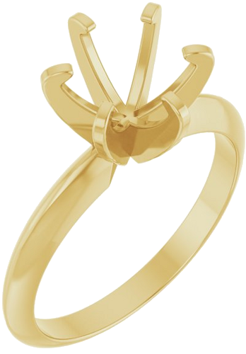 Sužadėtuvių Žiedas „Solitaire“ 585 Geltonojo Aukso Round 7.4mm (1)