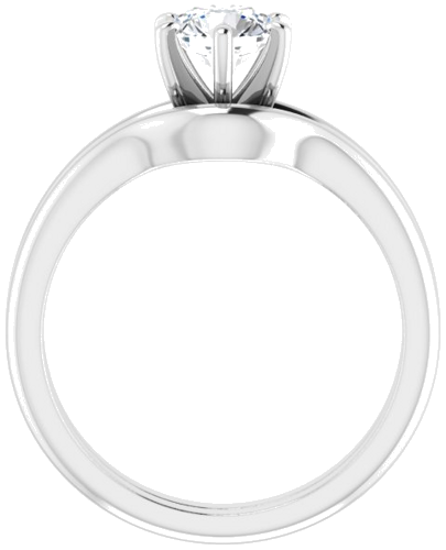 14K White  5.8 mm Round Solitaire Engagement Ring Mounting (7)