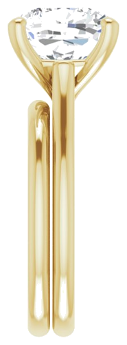 Sužadėtuvių Žiedas „Solitaire“ 585 Geltonojo Aukso Cushion 10mm (9)