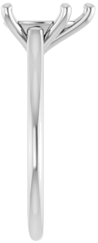 14K White 10x7 mm Pear Solitaire Engagement Ring Mounting (4)