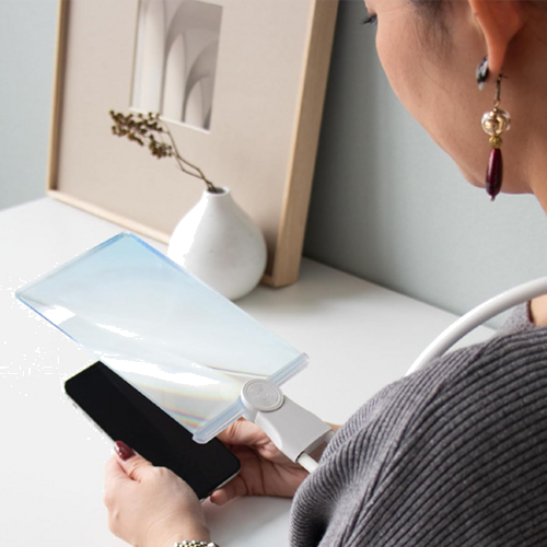 Brīvroku palielināmais stikls ar izbīdāmu taisnstūra lēcu 2x (3)