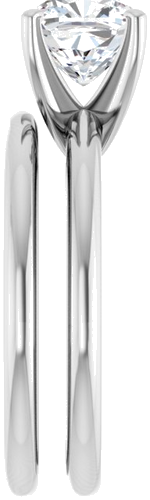 Sužadėtuvių Žiedas „Solitaire“ 585 Baltojo Aukso Cushion 7mm (9)