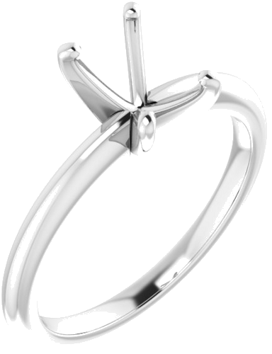 Sužadėtuvių Žiedas „Solitaire“ 585 Baltojo Aukso Emerald 7mm x 5mm (1)