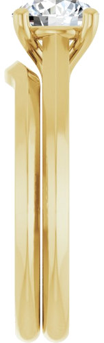 Sužadėtuvių Žiedas „Solitaire“ 585 Geltonojo Aukso Round 6.5mm (9)