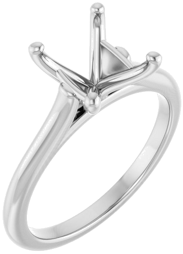 Sužadėtuvių Žiedas „Solitaire“ 585 Baltojo Aukso Oval 10mm x 8mm (1)