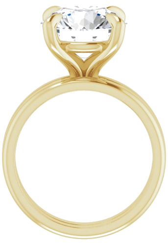 14K Yellow  11 mm Round Solitaire Engagement Ring Mounting (7)