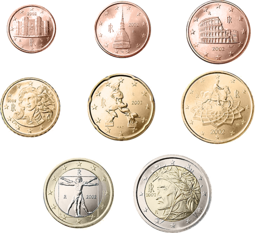 Italy UNC Euro coin set (Mix years) (1)