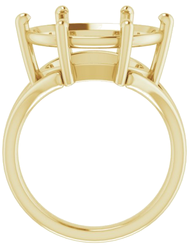 14K Yellow  16x12 mm Oval Solitaire Engagement Ring Mounting (2)