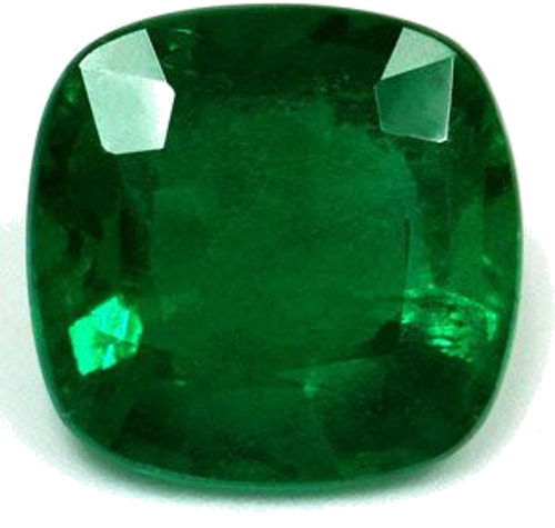4.54 carat GREEN Cushion Smaragdas (1)