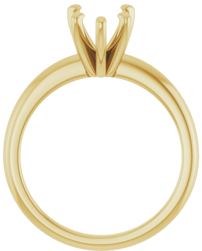 14K Yellow  10x7 mm Pear Solitaire Engagement Ring Mounting (2)