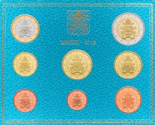 2019 Vatican BU euro coin set (2)