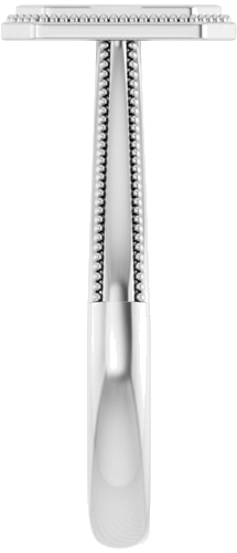 14K White 8x6 mm Emerald Solitaire Engagement Ring Mounting (4)