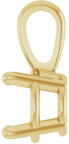 18K Yellow 6 mm Round 4-Prong Pendant Mounting (3)