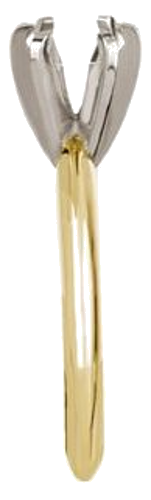 Sužadėtuvių Žiedas „Pre-Notched Solitaire“ 585 Baltojo Ir Geltonojo Aukso Round 4.2mm x 4.9mm (4)