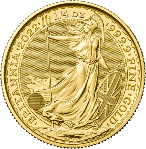 1/4 oz Британия 2022 Великобритания .9999 золотая монета (1)