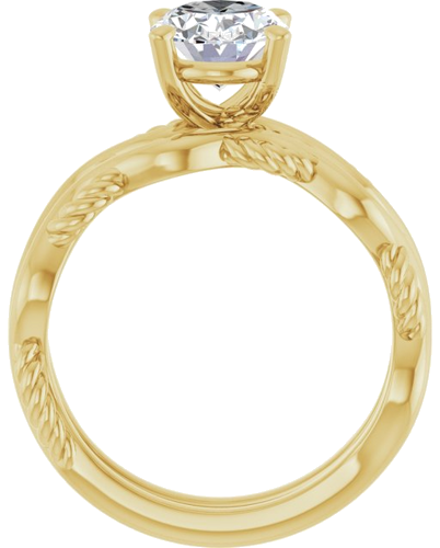 14K Yellow  9x7 mm Oval Solitaire Engagement Ring Mounting (7)