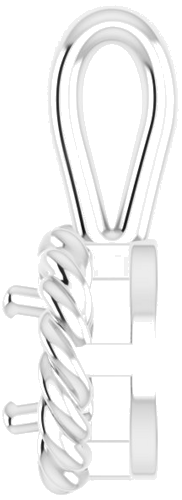 14K White  4.1 mm Round Pendant Mounting (3)